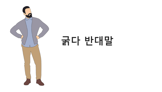 굵다 반대말