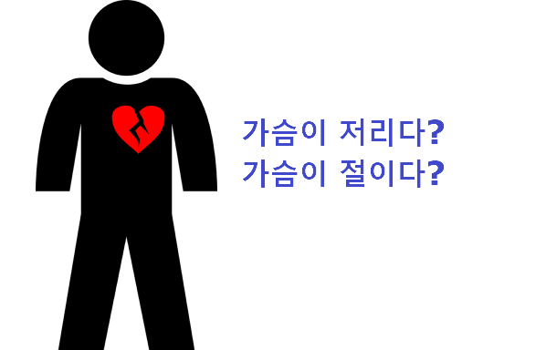 가슴이 저리다 절이다