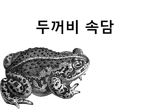 두꺼비 관련 속담