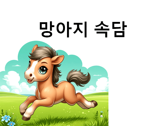 망아지 속담