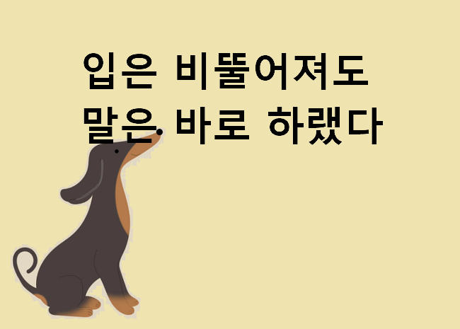 입은 비뚤어져도 말은 바로 하랬다 뜻