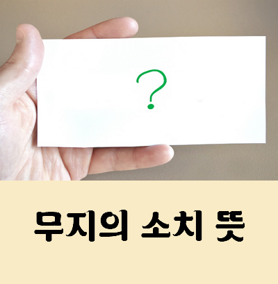 무지의 소치 뜻