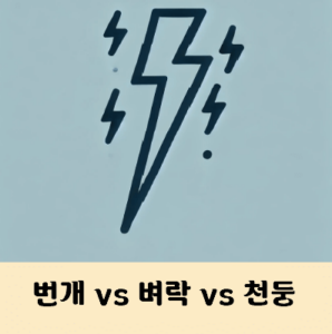 번개 벼락 천둥 차이