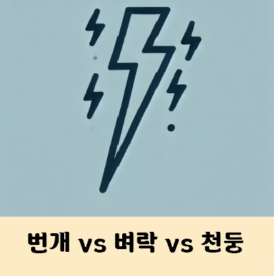 번개 벼락 천둥 차이