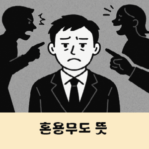 혼용무도 뜻